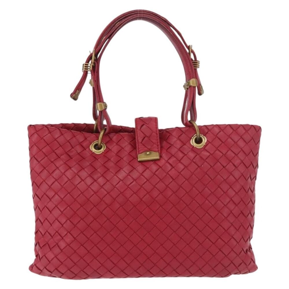 Bottega Veneta Intrecciato Handbag Red
